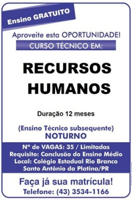 Read more about the article CURSO TÉCNICO EM RECURSOS HUMANOS – MATRÍCULAS ABERTAS ATÉ 31/10/2022